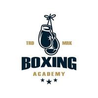 vintage logo boxing vector template illustration