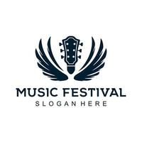 inspiración para el diseño del logo del festival de música vector
