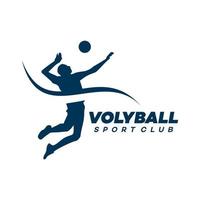 ilustración de plantilla de vector de logotipo de voleibol