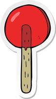 sticker of a cartoon lollipop vector