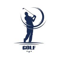 ilustración de plantilla de deporte de golf de diseño de logotipo vector
