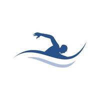 ilustración de plantilla de vector de logotipo de natación