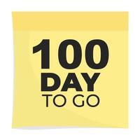 day to go sign label vector art illustration with fantastic font and nice yellow black color, Number of days left counter.