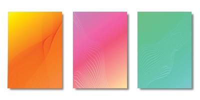 Set of Minimal covers design, Modern template with gradient background, Future geometric Pattern of covers template set, Vector illustration