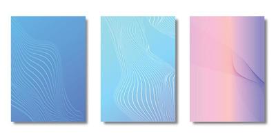 Set of Minimal covers design, Modern template with gradient background, Future geometric Pattern of covers template set, Vector illustration