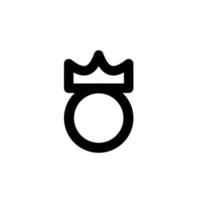 letter O with crown logo designs Pro Vector