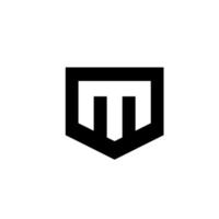 plantilla de diseño de logotipo simple letra m pro vector