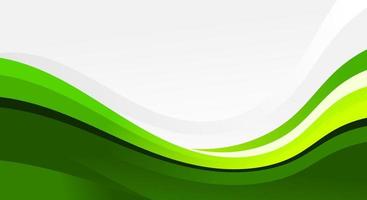 Abstract wave green background vector