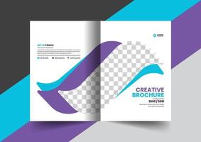 folleto de perfil de empresa corporativa diseño de concepto de diseño de portada de propuesta de folleto de informe anual vector