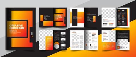 folleto de perfil de empresa corporativa folleto de informe anual diseño de concepto de diseño de propuesta comercial vector