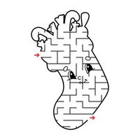 Abstract maze. Game for kids. Puzzle for children. Labyrinth conundrum. Find the right path. Education worksheet. vector