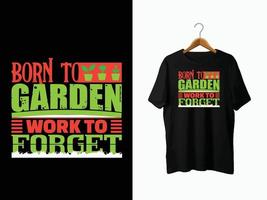 diseño de camiseta de jardín vector