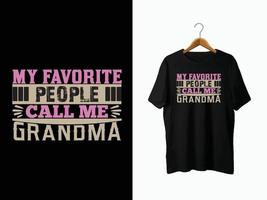 Grandma T-Shirt Design vector