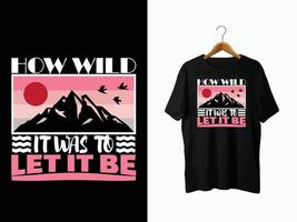 diseño de camiseta de montaña vector