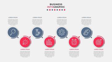 plantilla de negocio de diseño infográfico vectorial con iconos y 8 opciones o pasos. se puede utilizar para diagramas de proceso, presentaciones, diseño de flujo de trabajo, pancarta, diagrama de flujo, gráfico de información vector