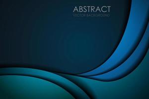 Abstract blue green wavy paper triangele combination on dark blank space and text design modern luxury technology background vector illustration