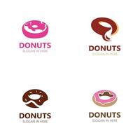 Donut bakery logo image cake food design vector