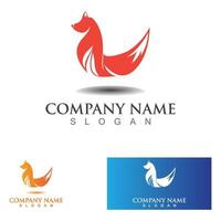 Fox Animal creative logo Template vector design