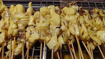 Squid skewers Thai street food delicious video