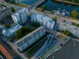 vista aérea de la ciudad de liepaja en letonia. foto