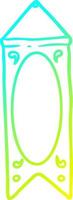 cold gradient line drawing hanging regal banner vector