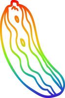 línea de gradiente de arco iris dibujo planta de médula de dibujos animados vector