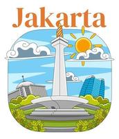 Jakarta City Vector Illustration