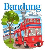 ilustración vectorial de la ciudad de bandung vector