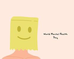 ilustración plana simple del día mundial de la salud mental vector