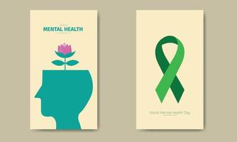 World Mental Health Day Template Bundle vector