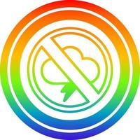 no storms circular in rainbow spectrum vector