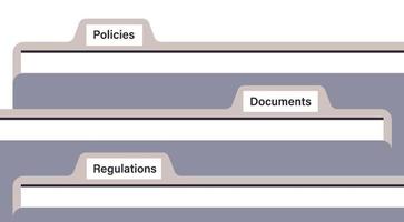 File register folders and people data documents flat vector illustration.