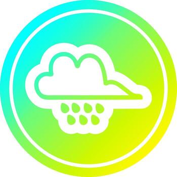 rain cloud circular in cold gradient spectrum vector