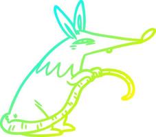 cold gradient line drawing sneaky rat vector