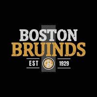 Boston t-shirt and apparel design vector