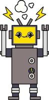 cute cartoon robot vector