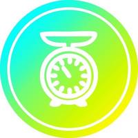 weighing scales circular in cold gradient spectrum vector