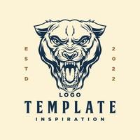 logotipo de personaje de lobo. para emblemas o plantillas de logotipos. vector