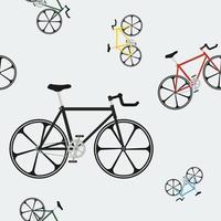 Editable Fixed Gear Bicycle Vector Illustration Seamless Pattern for Creating Background of Sport or Green Lifestyle on Urban Environment Related