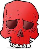 cartoon spooky skull vector