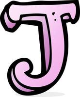 cartoon letter J vector