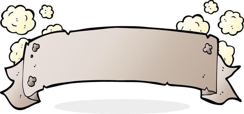 heraldry scroll banner cartoon