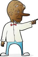 cartoon old man pointing vector