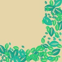 Editable Leaves Vector Illustration in Flat Style for Earth Day or Green Life Environment Text Background