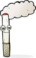 cartoon happy cigarette vector