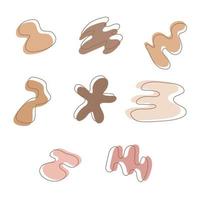 abstract blob line shape set vector