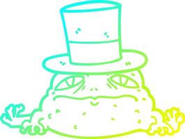 cold gradient line drawing cartoon rich toad vector