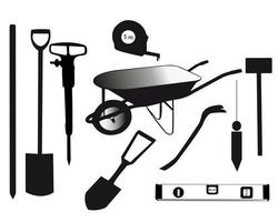 building tools on a white background vector