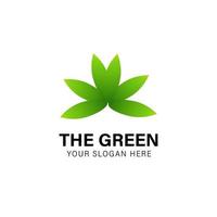 green eco logo vector