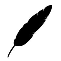 outline bird feather vector